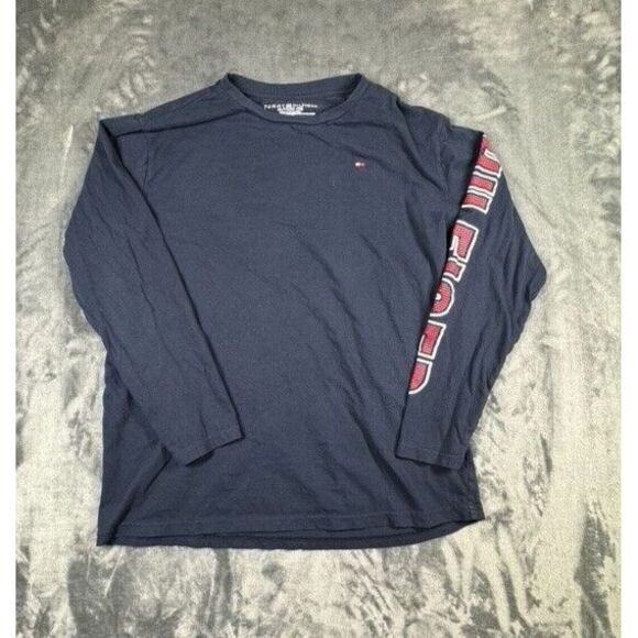 Tommy Hilfiger Other - TOMMY HILFIGER‎ Long Sleeve Shirt Kids Boys XL Blue Logo Embroidered Pullover